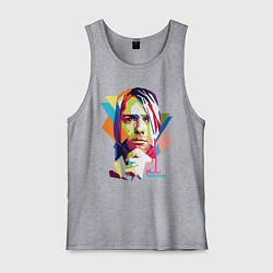 Майка мужская хлопок Kurt Cobain: Colors, цвет: меланж