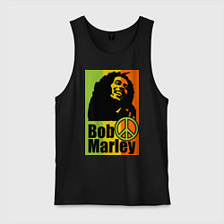 Майка мужская хлопок Bob Marley: Jamaica, цвет: черный