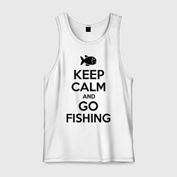 Мужская майка Keep Calm & Go fishing