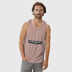 Майка мужская хлопок Warhammer 40 000, цвет: пыльно-розовый — фото 2