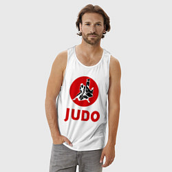 Майка мужская хлопок Judo, цвет: белый — фото 2
