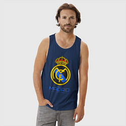 Майка мужская хлопок Real Madrid, цвет: тёмно-синий — фото 2