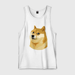 Майка мужская хлопок Doge, цвет: белый