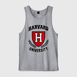 Майка мужская хлопок Harvard University, цвет: меланж