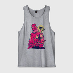 Майка мужская хлопок Hooking Over People?, цвет: меланж