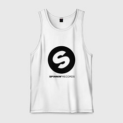 Майка мужская хлопок Spinnin records, цвет: белый