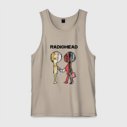 Майка мужская хлопок Radiohead Peoples, цвет: миндальный