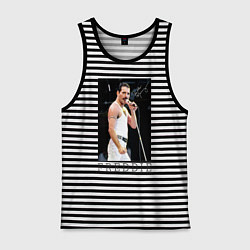 Майка мужская хлопок Queen: Freddie, цвет: черная тельняшка