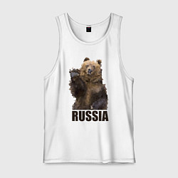 Мужская майка Russia: Poly Bear