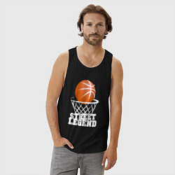 Майка мужская хлопок Баскетбол, цвет: черный — фото 2