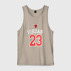 Майка мужская хлопок Jordan 23, цвет: миндальный