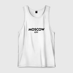 Майка мужская хлопок Moscow City, цвет: белый