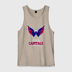 Майка мужская хлопок Washington Capitals, цвет: миндальный