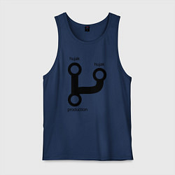 Майка мужская хлопок Раз, два и в продакшн, цвет: тёмно-синий