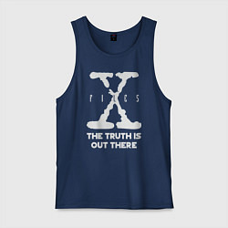 Майка мужская хлопок X-Files: Truth is out there, цвет: тёмно-синий