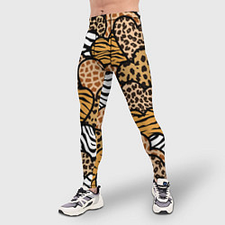 Тайтсы мужские Сердца из шкур африканских животных, цвет: 3D-принт — фото 2