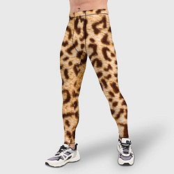 Тайтсы мужские Леопард, цвет: 3D-принт — фото 2