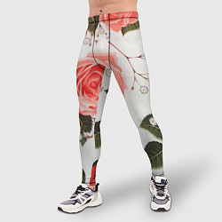 Тайтсы мужские Нежные розы, цвет: 3D-принт — фото 2