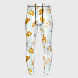 Тайтсы мужские Baked Goods Pattern, цвет: 3D-принт