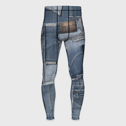 Тайтсы мужские Jeans life, цвет: 3D-принт