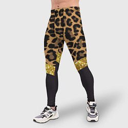 Тайтсы мужские Леопардовый принт, цвет: 3D-принт — фото 2