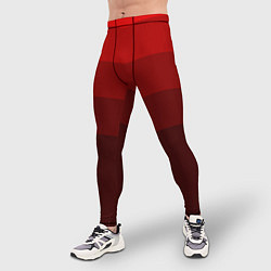 Тайтсы мужские Красный Градиент, цвет: 3D-принт — фото 2