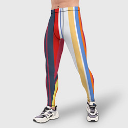 Тайтсы мужские Stripes Abstract, цвет: 3D-принт — фото 2