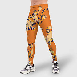 Тайтсы мужские Тигр паттерн, цвет: 3D-принт — фото 2