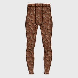 Тайтсы мужские Шоколадная Текстура, цвет: 3D-принт
