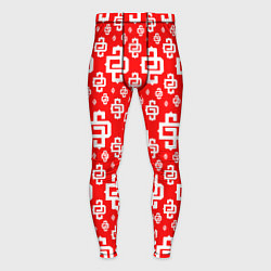 Тайтсы мужские Red Pattern Dope Camo Dope Street Market Спина, цвет: 3D-принт