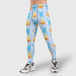 Тайтсы мужские YOGA медитация, цвет: 3D-принт — фото 2
