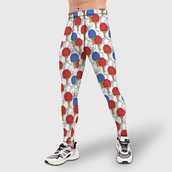 Тайтсы мужские Настольный теннис ракетки, цвет: 3D-принт — фото 2