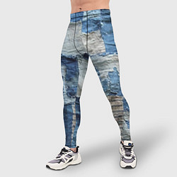 Тайтсы мужские Пэчворк Рваная ткань Hype, цвет: 3D-принт — фото 2