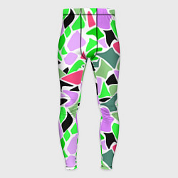 Тайтсы мужские Abstract pattern green pink spots, цвет: 3D-принт