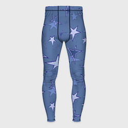 Мужские тайтсы Gray-Blue Star Pattern