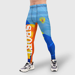 Тайтсы мужские РОССИЯ - СПОРТ - ГЕРБ, цвет: 3D-принт — фото 2