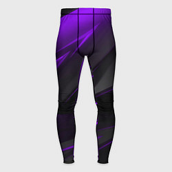 Тайтсы мужские Geometry Черный и фиолетовый, цвет: 3D-принт