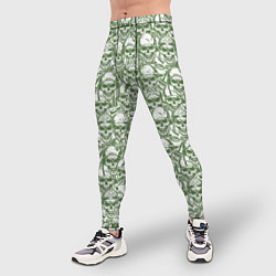 Тайтсы мужские Череп в военной каске, цвет: 3D-принт — фото 2