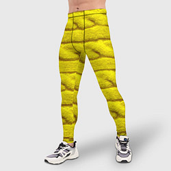 Тайтсы мужские Жёлтый свитер - Осень-Зима 2028, цвет: 3D-принт — фото 2