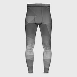 Тайтсы мужские Серый геометрический объёмный паттерн, цвет: 3D-принт