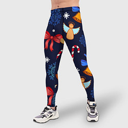 Тайтсы мужские Новогодняя мелодия, цвет: 3D-принт — фото 2