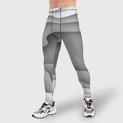 Тайтсы мужские Множество оттенков серого в разломе, цвет: 3D-принт — фото 2