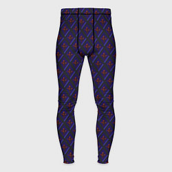 Тайтсы мужские Синие ромбы, цвет: 3D-принт