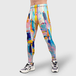 Тайтсы мужские Живописные мазки краски, цвет: 3D-принт — фото 2