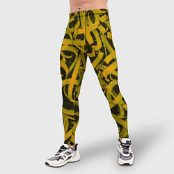Тайтсы мужские Gold Calligraphic, цвет: 3D-принт — фото 2