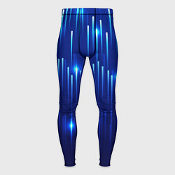 Тайтсы мужские Светящиеся синие линии, цвет: 3D-принт