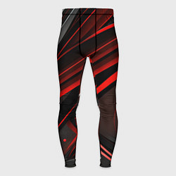 Тайтсы мужские Black and red abstract, цвет: 3D-принт