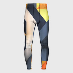 Тайтсы мужские Полосы геометрия узор, цвет: 3D-принт