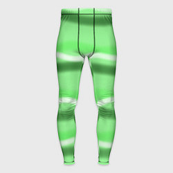 Тайтсы мужские Зеленые волны, цвет: 3D-принт