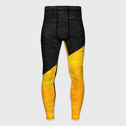 Тайтсы мужские Черно-желтые масляные краски, цвет: 3D-принт